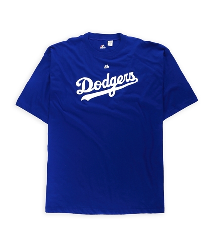 Majestic Mens Dodgers logo Graphic T-Shirt dodgerblue 3XLT