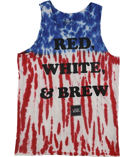 Young & Reckless Mens Red White Brew Tank Top multi M