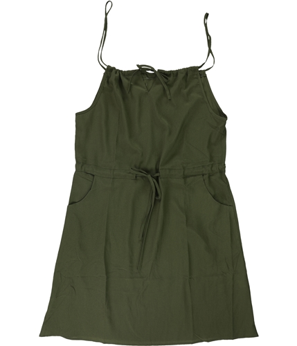 Tags Weekly Womens Solid Shirt Dress olivegreen L