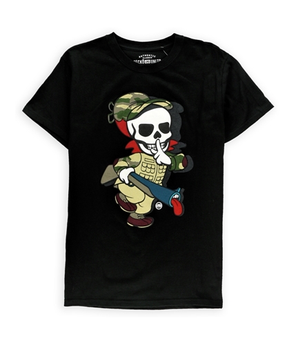 Ecko Unltd. Mens Camo Skull Hunter Graphic T-Shirt black S