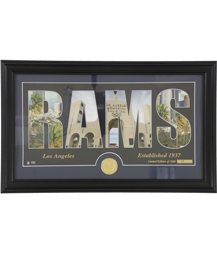 Highland Mint Unisex LA Rams Word Art Framed Photo Souvenir blknvy