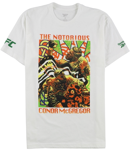 Reebok Mens Notorious Conor McGregor Graphic T-Shirt whitemulti S