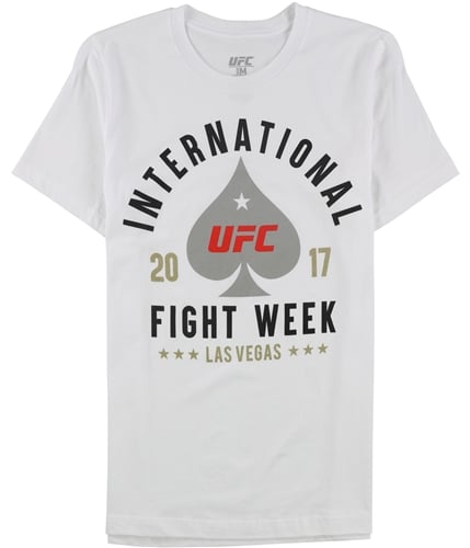 UFC Mens International Fight Week 2017 Graphic T-Shirt white M