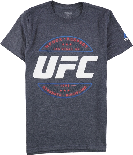 Reebok Mens UFC Las Vegas Graphic T-Shirt navyhthr S