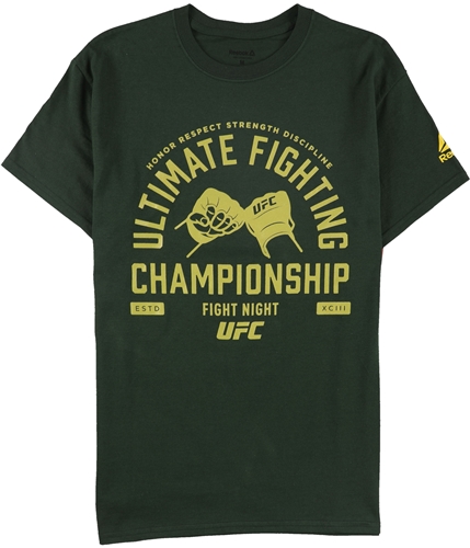 Reebok Mens Fight Night Hands Graphic T-Shirt green S