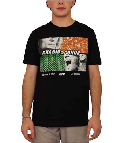 UFC Mens Khabib Vs Conor Graphic T-Shirt black S