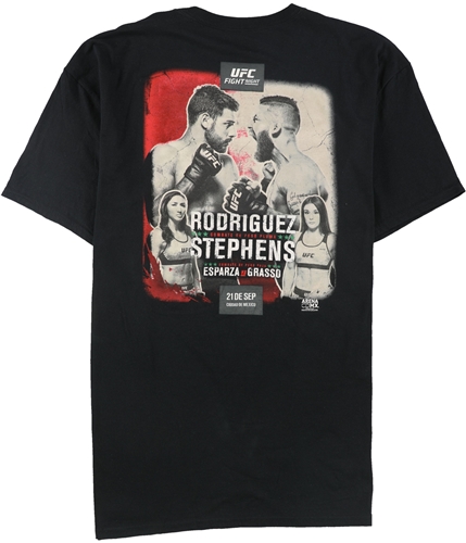 UFC Mens Mexico City Fight Night Sept 21st Graphic T-Shirt black XL