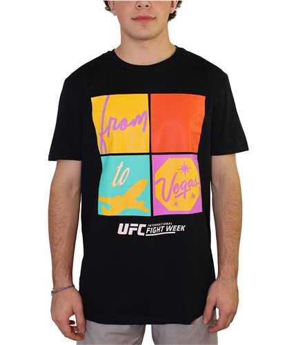 UFC Mens From To Vegas Graphic T-Shirt black S