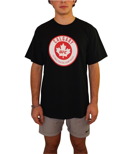 UFC Mens Calgary with Maple Leaf Graphic T-Shirt black S