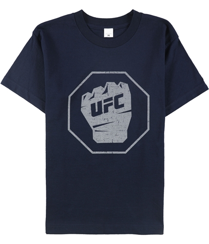 UFC Boys Distressed Fist Inside Logo Graphic T-Shirt navy XS