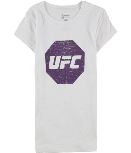 UFC Womens Distressed Logo Graphic T-Shirt white XL