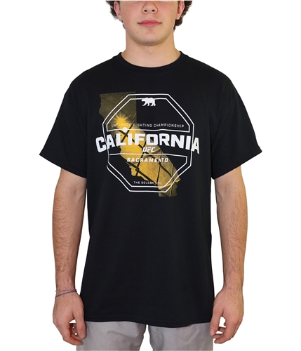 UFC Mens Sacramento California Graphic T-Shirt black S