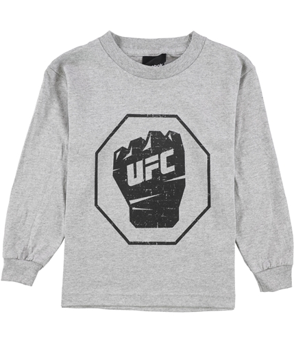 UFC Boys Distressed Fist Graphic T-Shirt heathergray M