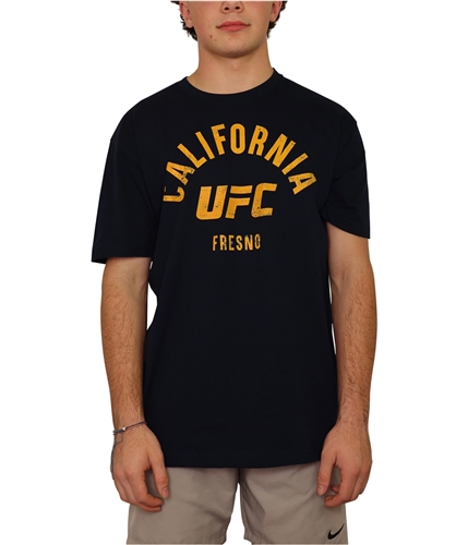 UFC Mens California Fresno Graphic T-Shirt navy M
