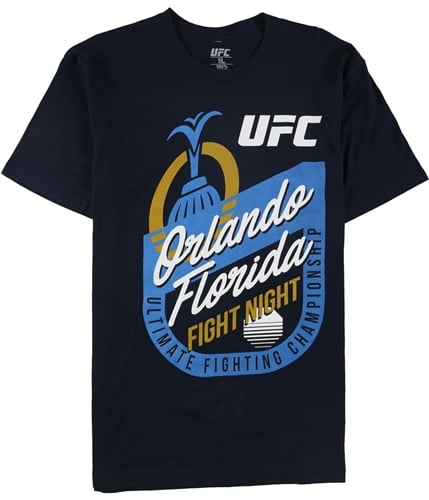 UFC Mens Orlando Florida Fight Night Graphic T-Shirt navy S
