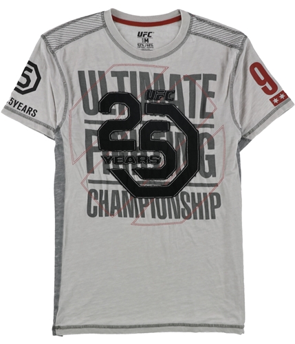 UFC Mens 25 Years Patch Graphic T-Shirt gray S
