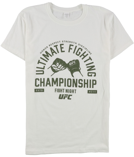 UFC Mens Fight Night Graphic T-Shirt white S