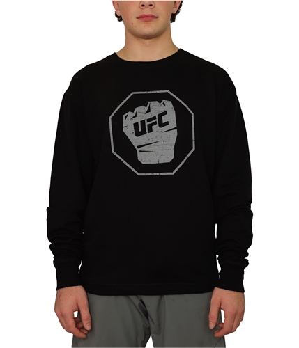 UFC Mens Distressed Fist Inside Logo Sweatshirt black S