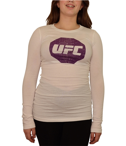 UFC Womens Distressed Logo Graphic T-Shirt white S