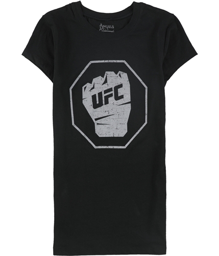 UFC Womens Distressed Fist Graphic T-Shirt black S