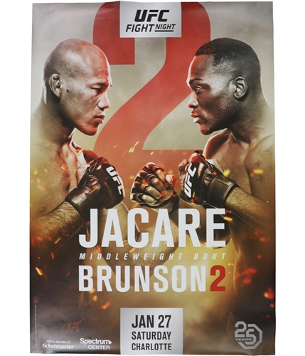 UFC Unisex Charlotte Jan 27 Saturday Official Poster multi One Size