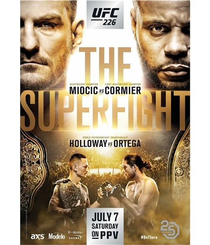 UFC Unisex 226 July 7th Saturday Official Poster yellow One Size