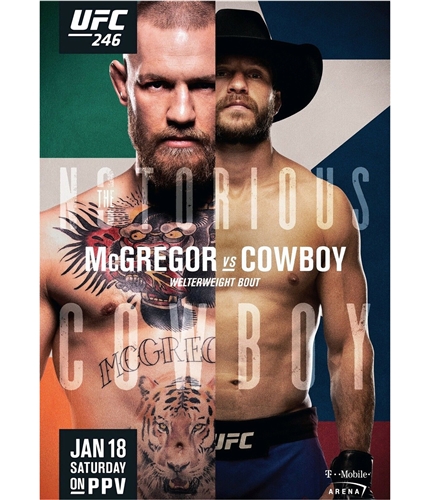 UFC Unisex 246 Jan 18th Saturday Official Poster green One Size