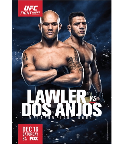 UFC Unisex Fight Night Dec 16 Saturday Official Poster blue One Size