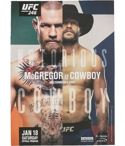 UFC Unisex 246 McGregor vs Cowboy Official Program green One Size