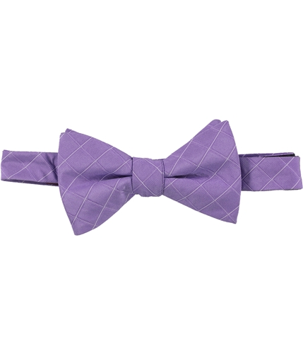 Alfani Mens Plaid Pre-tied Bow Tie purple One Size