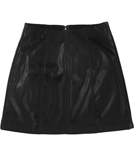 No Boundaries Womens Faux Leather A-line Skirt black XS