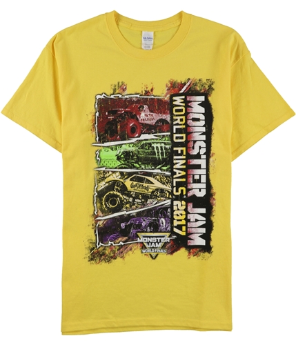Monster Jam Mens World Finals 2017 Graphic T-Shirt yellow L