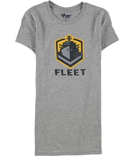 G-III Sports Womens Fleet Graphic T-Shirt gray S