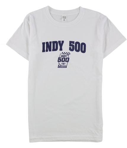 INDY 500 Mens Logo Print Graphic T-Shirt white S