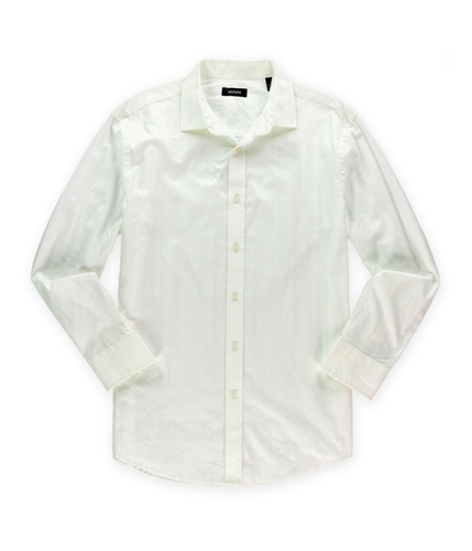 Alfani Mens Saturated Stripe Button Up Dress Shirt whitepure M
