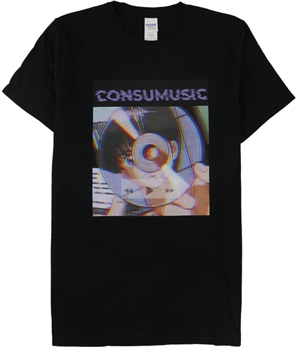 Tags Weekly Mens Consume Music Graphic T-Shirt black M