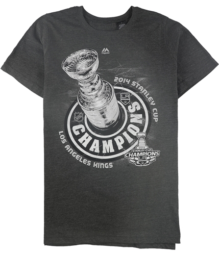 Majestic Mens 2014 Stanley Cup Champions Graphic T-Shirt gray S