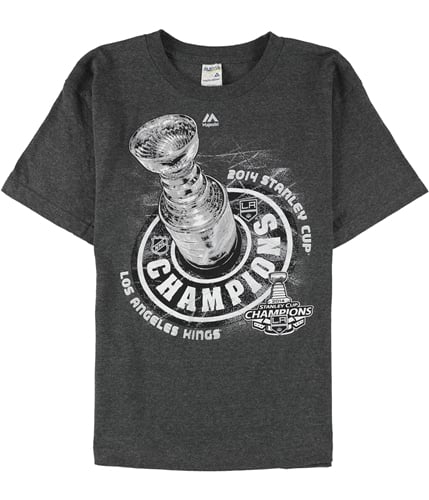 Majestic Boys 2014 Stanley Cup Champions Graphic T-Shirt gray M
