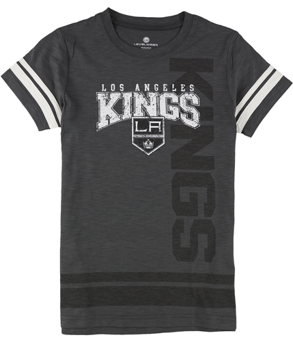 Level Wear Womens Los Angeles Kings Throwback Crew Graphic T-Shirt charcoal S
