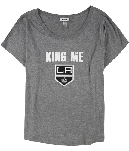 Rinky Womens King Me LA Kings Graphic T-Shirt gray L