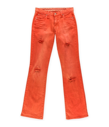Jelessy Womens Colored Distressed Slim Fit Jeans orange 25x32