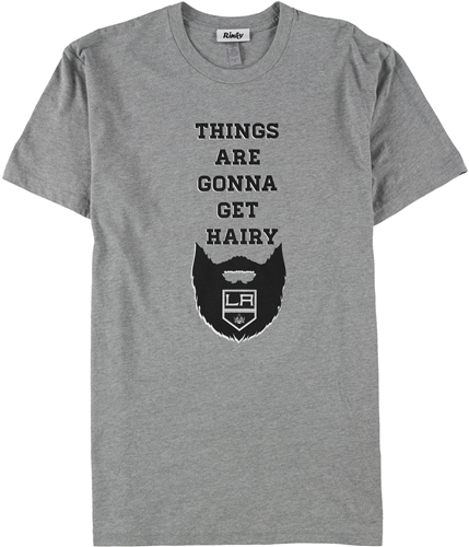 Rinky Mens Things Are Gonna Get Hairy LA Kings Graphic T-Shirt gray M