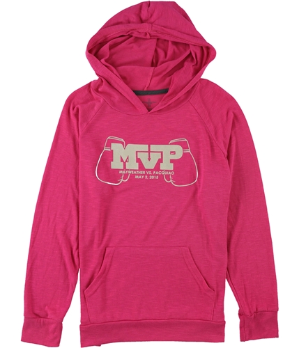 Industry Rag Womens Mayweather VS. Pacquiao Hooded Sweater pink M