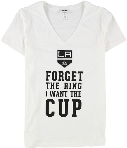 Rinky Womens Forget The Ring Graphic T-Shirt white M