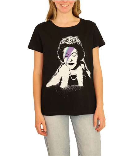 Elevenparis Womens Queen Elizabeth Graphic T-Shirt black XS