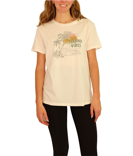 Reef Womens Island Vibes Graphic T-Shirt ivory S