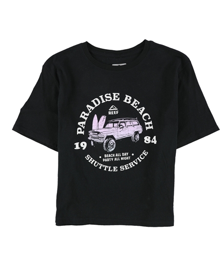 Reef Womens Paradise Beach Graphic T-Shirt black S