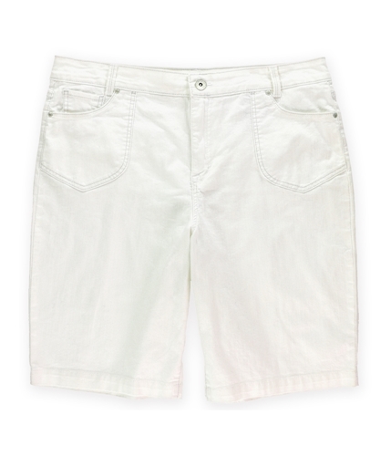 Style&co. Womens Tummy Control Casual Denim Shorts white 18
