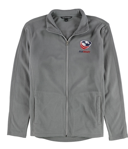 Port Authority Mens USA Rugby Jacket gray S