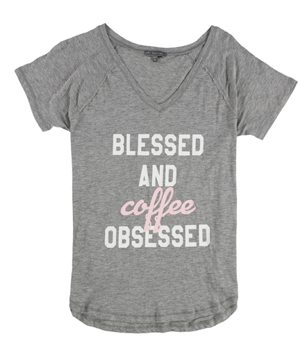 P.J. Salvage Womens Coffee Obsessed Pajama Sleep T-shirt gray S
